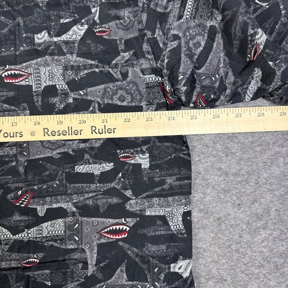 Schott Shirt Mens 2XL Black Gray Shark Marine Short Sleeve Lightweight - Picture 11 of 15